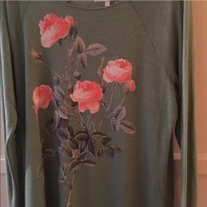 Wild fox moss green lightweight sweatshirt