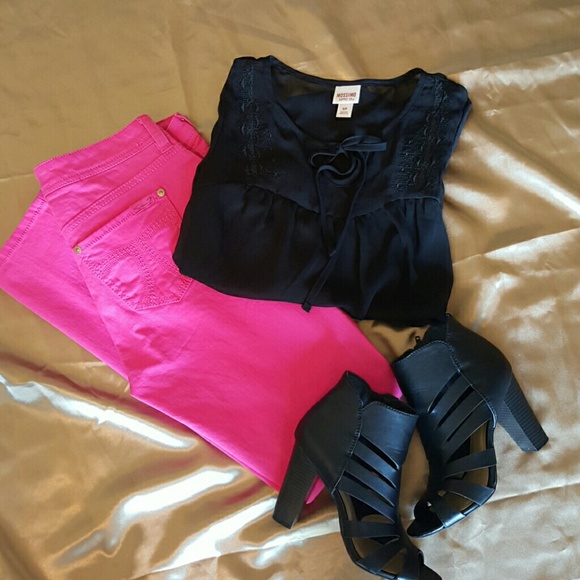 Seven7 Denim - Seven7 Pink Skinny Jeans