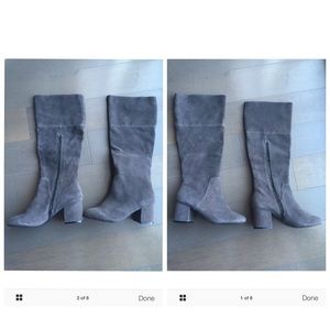 NEW Sole Society Kaedee Tall Block Charcoal Boots