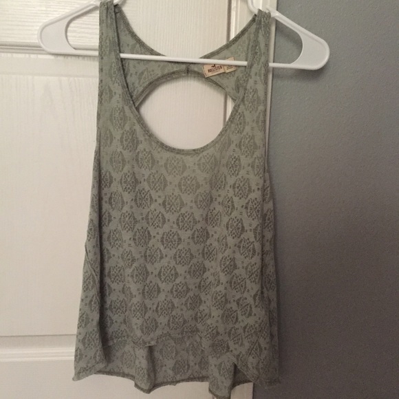 Green Hollister tank top