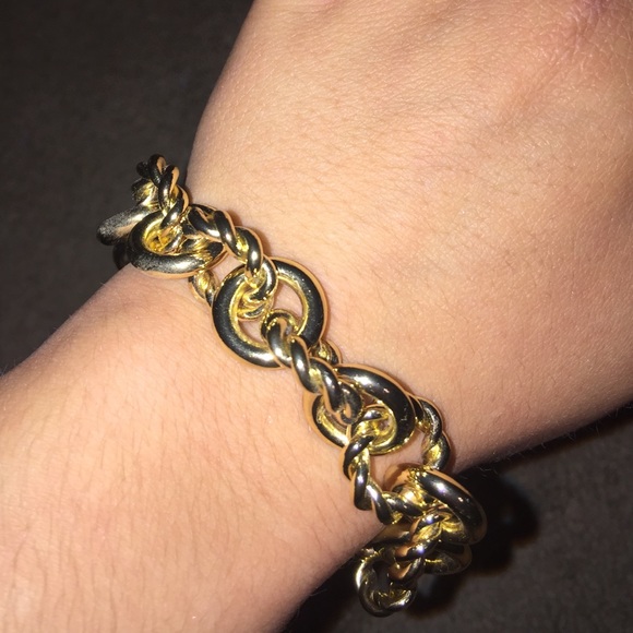 Gold J-Crew bracelet