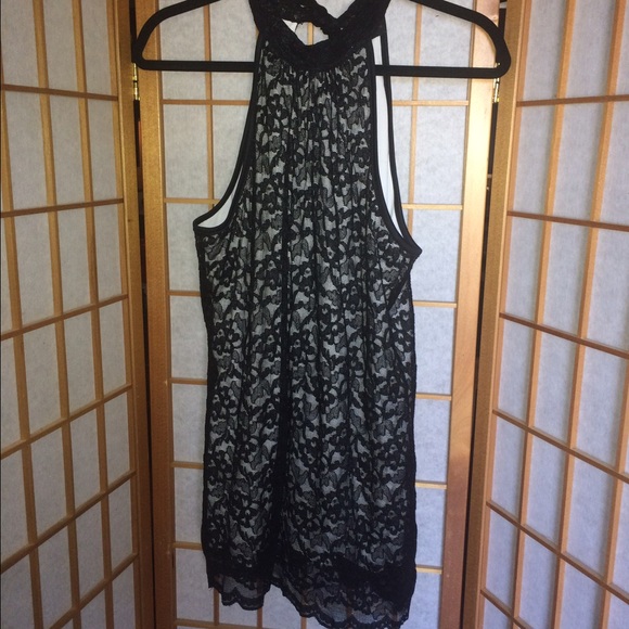 Sold🎉Torrid plus size black lace top 1X