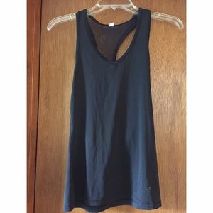 Black workout tank top