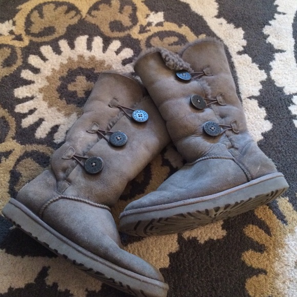 Grey Bailey Button Boot