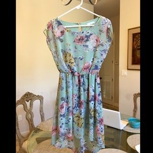 High-low cute little flowery dress
