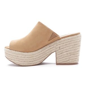 NWT Forever 21 Tan Suede Espadrilles Wedges