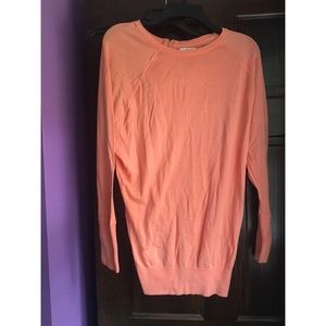Long coral sweater