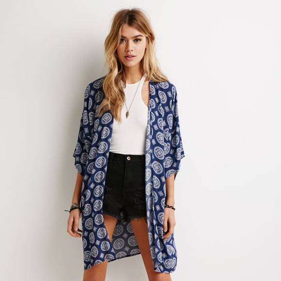 Blue & White Kimono•NEVER WORN