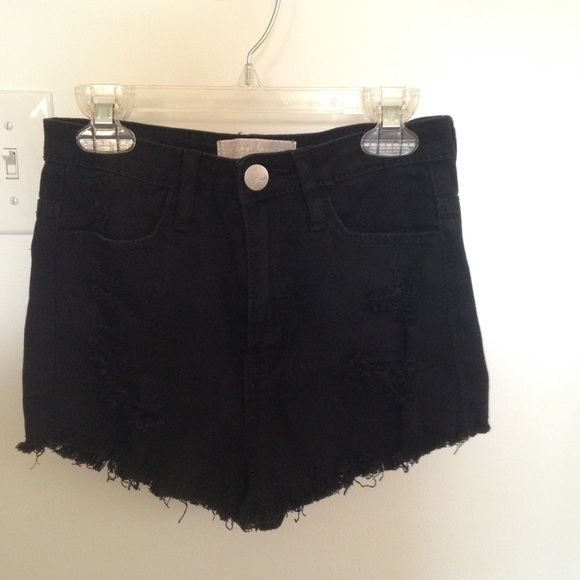 Black high waisted shorts