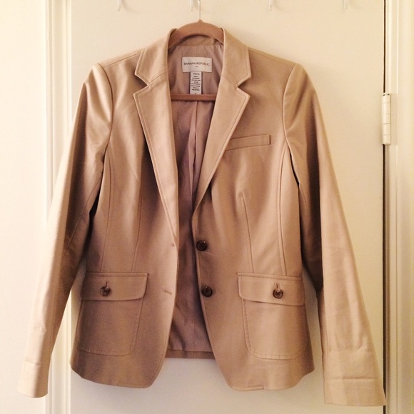 Banana Republic Khaki Blazer, Size 8
