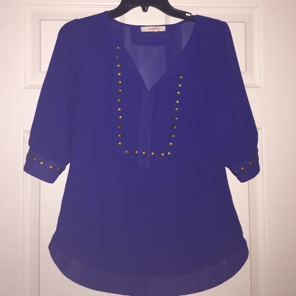 Deep blue blouse