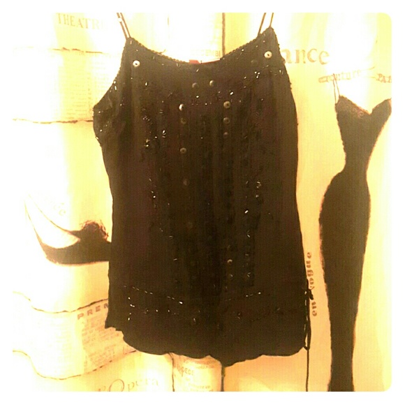 Hand-sown beaded top