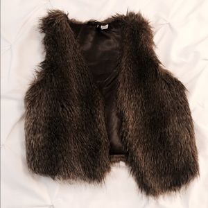 H&M Brown Fur Vest