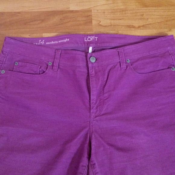 Purple LOFT pants - modern straight - Picture 3 of 4