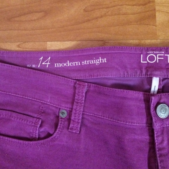 Purple LOFT pants - modern straight - Picture 4 of 4