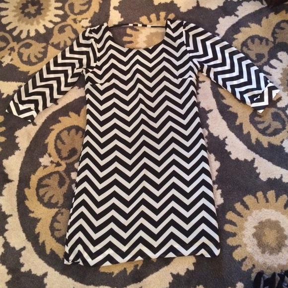 Black & White Chevron Dress