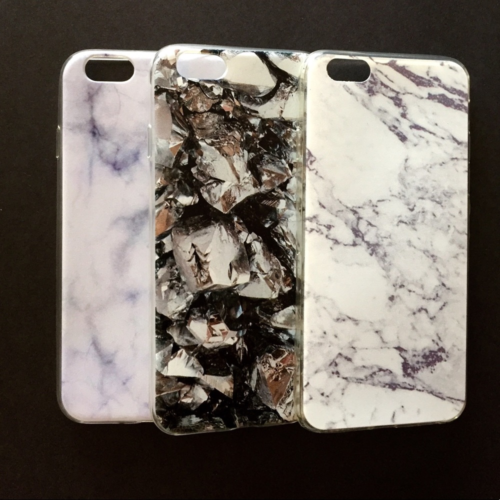 GRANITE PATTERN IPHONE 6/6S SOFT PHONE CASE BUNDLE