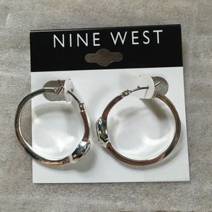 Silver hoop earrings