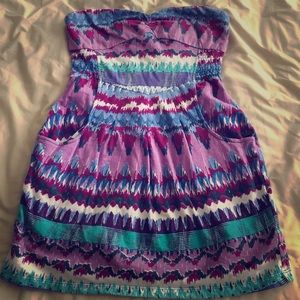 ❤️SOLD❤️Tribal print billabong tube top dress