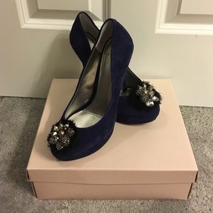 BCBGeneration dark navy suede heels