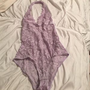 Floral lace bodysuit