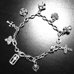 Brighton sterling silver cross charm bracelet