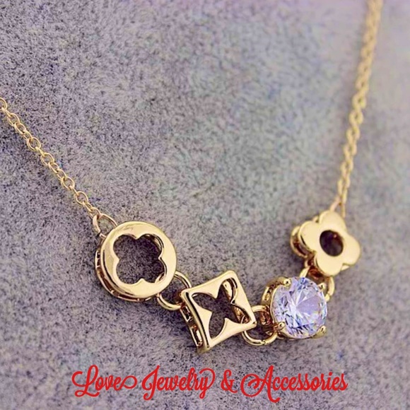 Love's Jewelry & Accessories Jewelry - Luxury design flower CZ pendant necklace