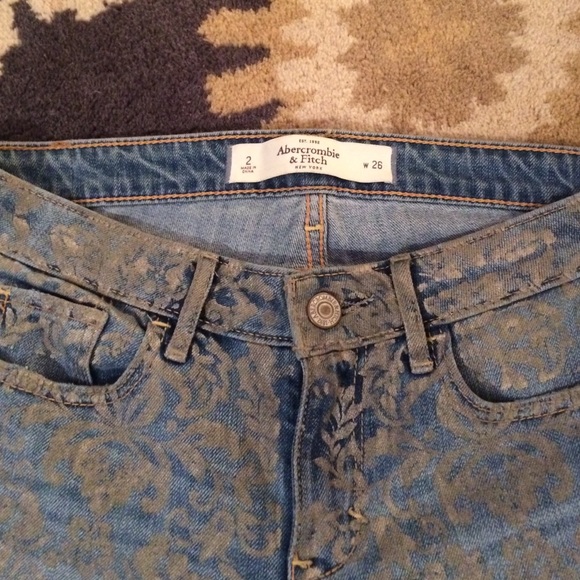 Gold Pattern Abercrombie Jeans