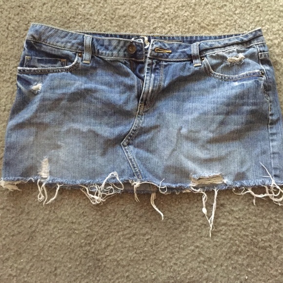 Jean mini skirt