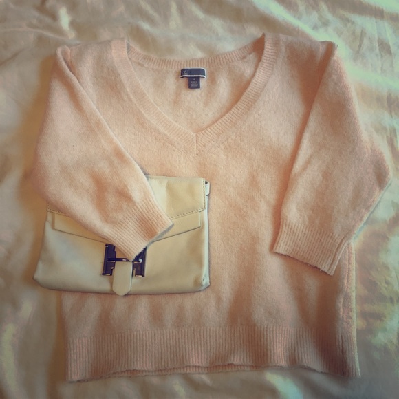 Blush pink crop sweater
