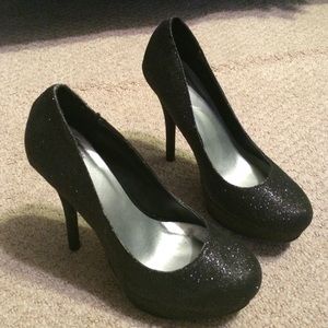 Sparkly Black Heels