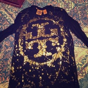 Black and gold Tory Burch