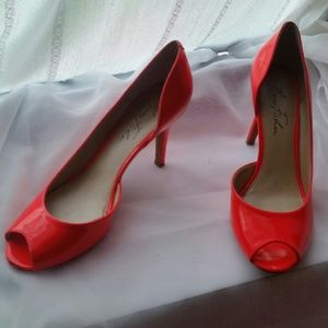 Marc Fisher shiny red heels