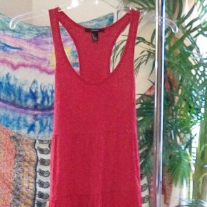 Red Tiered Racerback Dress