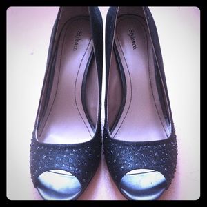 Dark blue 3.5 inch heels w/ sparkles