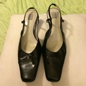 Shoes, black sling back Sz 12M