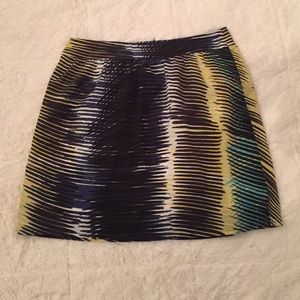 Loft, multi-colored mini skirt