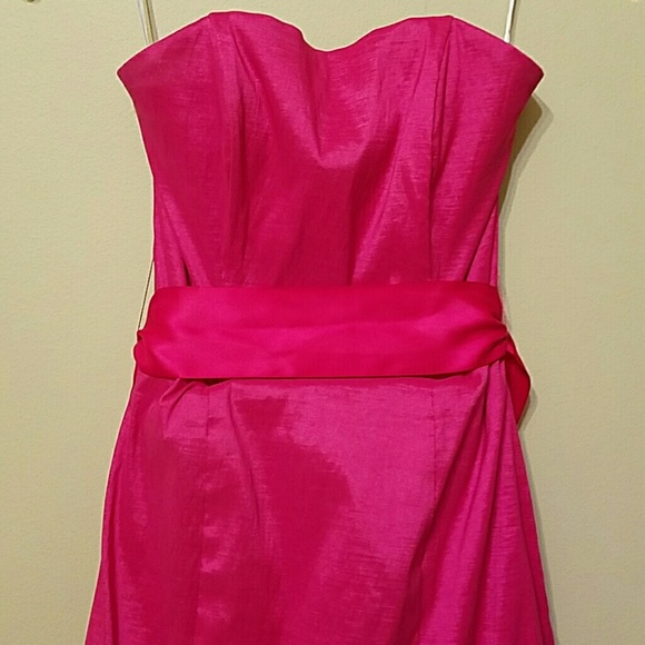 Jessica McClintock Hot Pink Formal Prom Dress Gown Size 6 - Picture 2 of 4