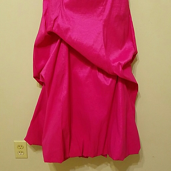 Jessica McClintock Hot Pink Formal Prom Dress Gown Size 6 - Picture 3 of 4
