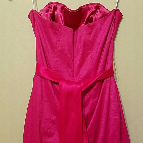 Jessica McClintock Hot Pink Formal Prom Dress Gown Size 6 - Picture 4 of 4
