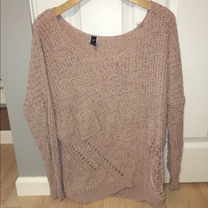 Mesh jumbo sweater