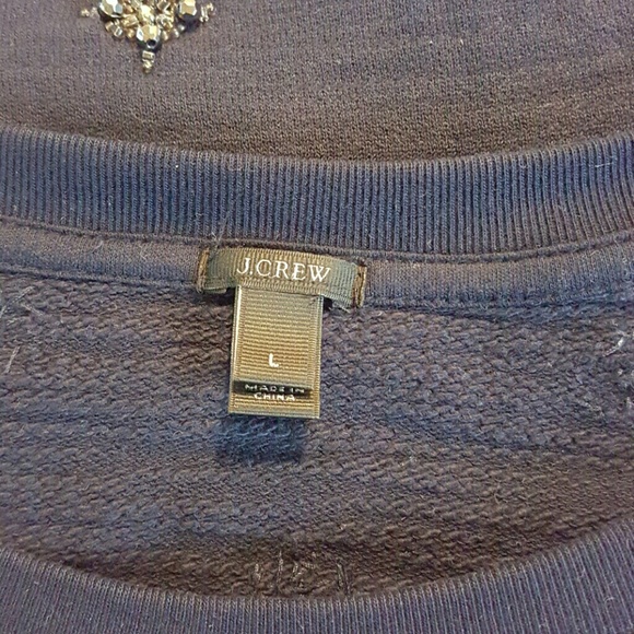 J Crew Jeweled Sweatshirt top - Picture 3 of 4