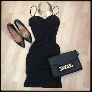 Black dress with lace sides