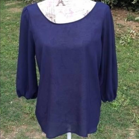 Sheer blue blouse