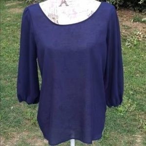 Sheer blue blouse