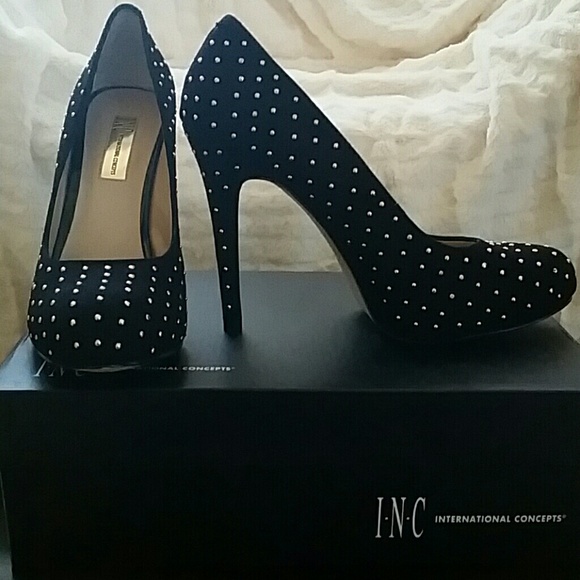 Studded velvet pumps worn once to a holiday party