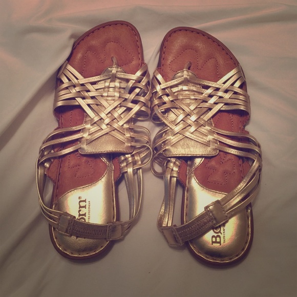 Metallic Gold Born Flip flops