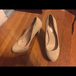 BCBGMaxAzria Nude Suede Pumps