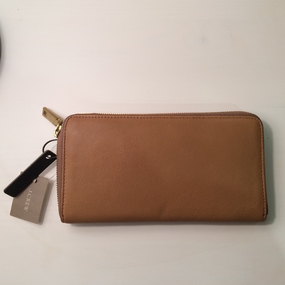 NWT J. Crew genuine leather wallet