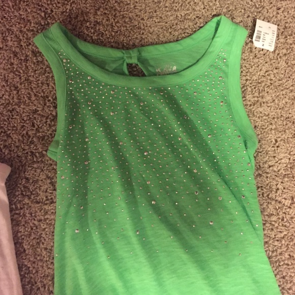 Two green and white sparkly tank tops - Picture 3 of 3